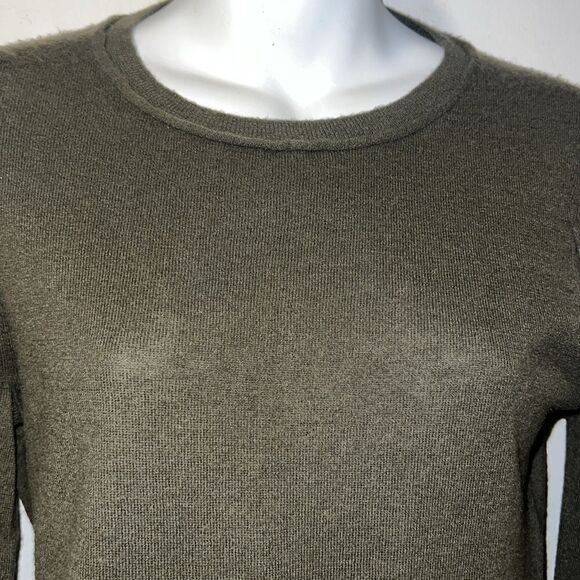 OONAGH BY NANETTE LEPORE Olive Green Cashmere Sweater-S - Picture 2 of 10